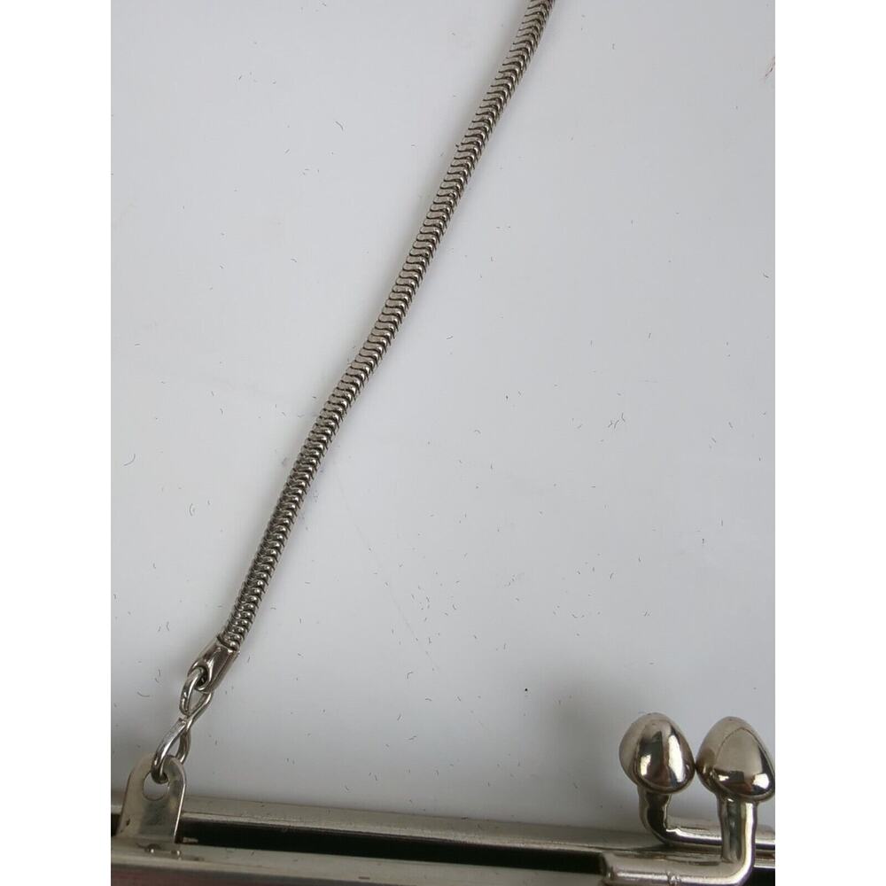 Elegant Black Clutch with Silver Accents - Picture 9 of 10